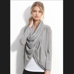 Alice + Olivia Knit Wrap Front Draped Cardigan